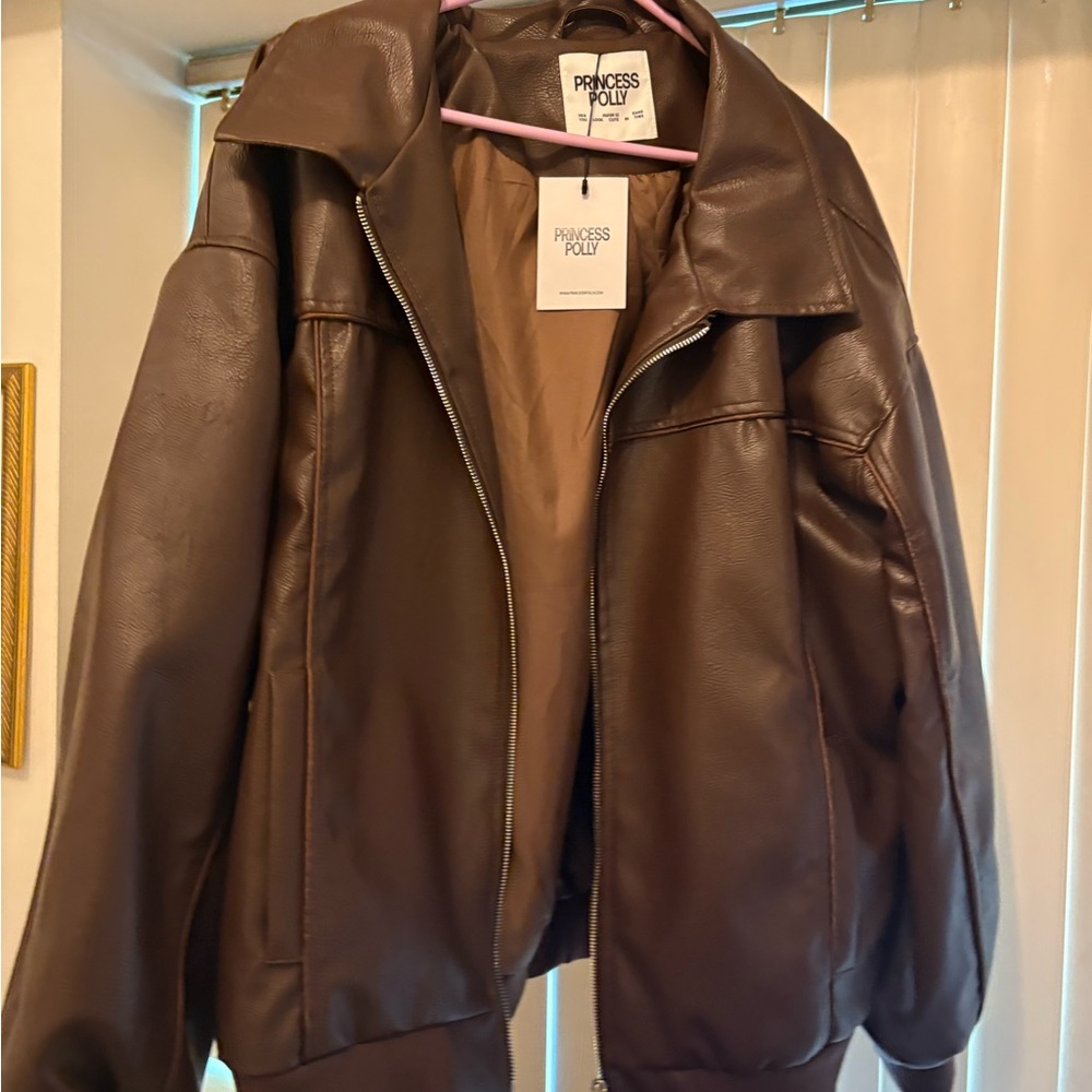 Princess Polly Brown Leather Jacket